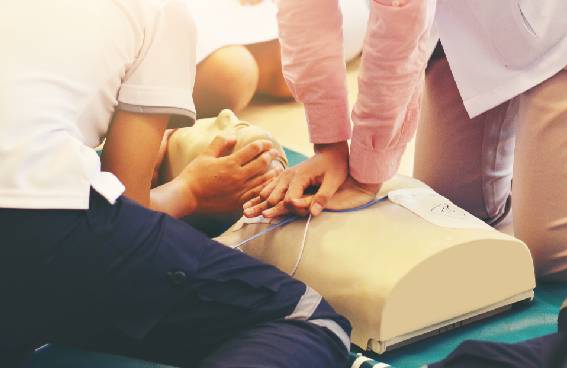 CPR on a mannequin